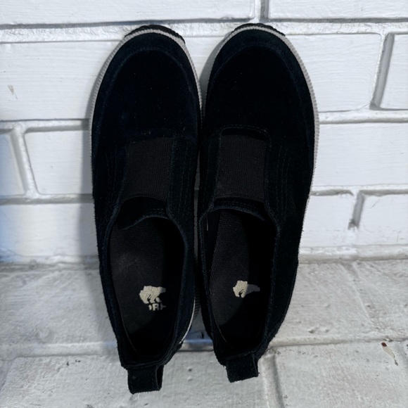 SOREL Out N About Plus Women's Size 7.5  Black Slip On Sneakers Shoes NL3584-010 - Picture 2 of 11